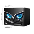 thumbnail image 3 of Altavoces para computadora Cevemin 2.0 con alimentación USB para juegos con luz LED RGB, entrada auxiliar de 3,5 mm, minialtavoz multimedia estéreo para PC, computadora de escritorio, portátil,, 3 of 8