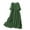 dresses for women clearance-Green, variant on Homenesgenics Summer Dresses 2025 Solid Color Lace-up Organ Pleats Both Sides Loose Casual Half-sleeve Linen Dress Long Dress White XXL