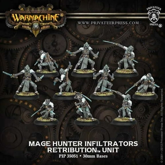 Mage Hunter Infiltrators Unit Retribution Warmachine Miniature Game Privateer Press