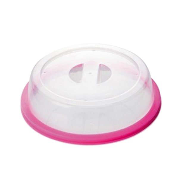 EeaseMX Tapa apilable para microondas, resistente al aceite, ideal para calentar platos frescos en el refrigerador, herramienta de cocina - 19,5 x 4,5 cm (roja)