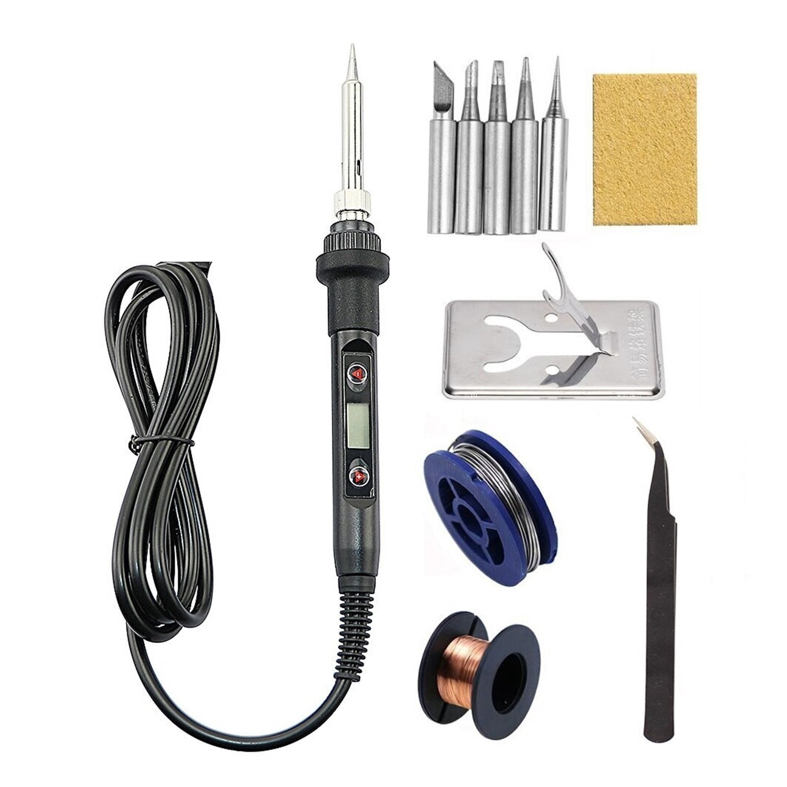 LCD Digital Adjustable Temperature , Soldering Iron Electric Welding Tools ,Solder Wire Tweezers Hand ,Accurate Temperature Control