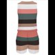 thumbnail image 4 of Vestido Mini de Verano A Rayas para Mujer, Sin Mangas, con Tirantes Halter y Bolsillos Negro XL, 4 of 5