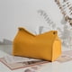 thumbnail image 5 of Bolsa de almacenamiento de tejidos de cuero de PU de forma V reutilizable reutilizable de gran capacidad de gran capacidad toalla dispensador contenedor sala de estar oficina amarillo Advancent HA012046-05, 5 of 7