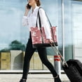 thumbnail image 5 of FORMRS Canvas Laptop Tote Bag for Women with 15.6" Computer Compartments Shoulder Handbag, Bunny Love Blooms, 5 of 7