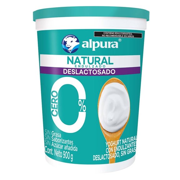 Yoghurt Alpura natural 0% azúcar añadida 900 g
