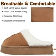 thumbnail image 6 of BERANMEY Thick-Soled Fuzzy Slippers for Women & Men - Cozy Platform House Shoes with Anti-Slip Sole, Warm Plush Lined Indoor Outdoor Short Ankle Slippers, 6 of 8