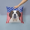 thumbnail image 2 of USA Design with Dog Fabric Decorative Pillow, 2 of 4