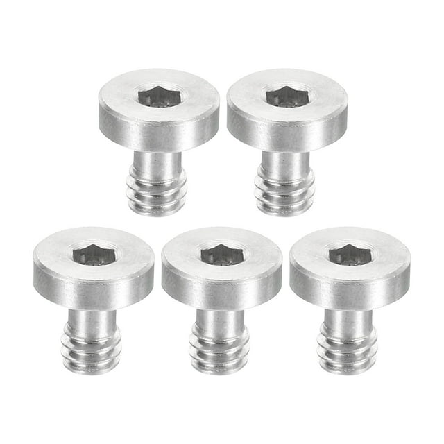 Unique Bargains 1/4'-20 Thread 13mm Length Camera Quick Release Screw Tripod Screw, Hex Slot Screws, Silver, 5 Pack