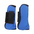 thumbnail image 1 of Horse Tendon Boots PU Thicken Shell Boots Horse Leg Protection for Jumping Riding CompetitionBlue M Front, 1 of 2