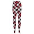 thumbnail image 4 of Lolmot Fleece Lined Leggings for Women Plus Size High Waist Thick Tights Stretchy Workout Yoga Pants Christmas Plaid Snowflake Print Winter Warm Plush Pants, 4 of 6