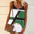 thumbnail image 1 of Puntoco Blusas de cuello cuadrado para mujer, blusas casuales sin mangas con estampado de moda, blusas con pliegues, blusas camisolas de cuello redondo, 1 of 6