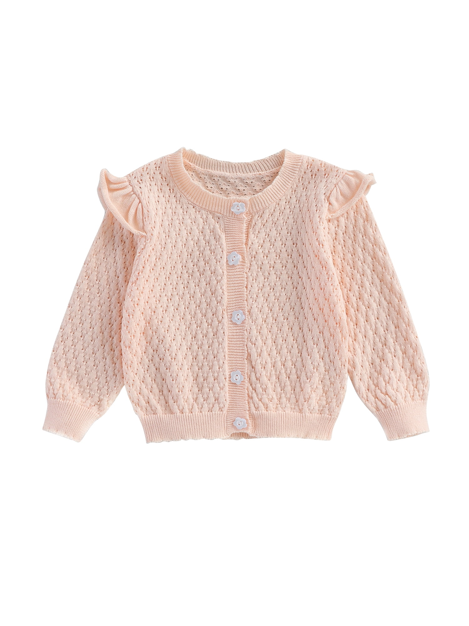 Qtinghua Infant Toddler Baby Girls Knit Sweater Long Sleeve Button-down ...