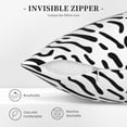 thumbnail image 5 of ZNDUO Square Home Decorative Throw Pillows, Corduroy Abstract Black Stripe Pattern Couch Pillows, Throw Pillows for Bed, 16"x16", 5 of 8