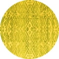 thumbnail image 1 of Ahgly Company Indoor Round Solid Yellow Modern Area Rugs, 8' Round, 1 of 4