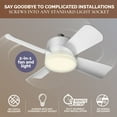 thumbnail image 4 of Bell + Howell Socket Breeze Fan 1000 Lumens 4 blades w Remote Control Socket Fan Light, 4 of 10