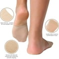 thumbnail image 3 of 6 Pairs Toe Topper Women Socks Half Noshow Seamless Socks, 3 of 6