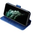 thumbnail image 4 of Étui pour iPhone 13 Pro, Type Notebook Populaire Rétro en Cuir Véritable Miroir de Maquillage Charge Sans Fil Luxe Protection Complète, Deux Couches Structure Fente pour Carte, Amplificateur-Noir, 4 of 8