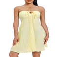 thumbnail image 1 of POINTERTECK Robe d'Été pour Femmes Tendance avec Haut en Tube Bustier et Tie-up, 1 of 9