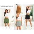 thumbnail image 5 of Asklazy Women High Waist Pockets overalls Shorts Summer Casual Shorts,US Size,Brown,M, 5 of 10