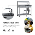 thumbnail image 4 of Solid Fir Wood Garden Work Bench | Outdoor Potting Table with Sink & Storage | Gray | 45" Wide | Durable & Waterproof | Patio Furniture, 4 of 7