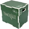 Yes4All 3-in-1 Wooden Plyo Box, Non Slip Surface with Hex Grip, Three Different Height, 16" 14" 12", Green Color