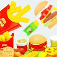 thumbnail image 5 of Comida de imitación juguete de cocina patatas fritas realistas/hamburguesa/perro caliente accesorios de casa de muñecas para niños, 5 of 5