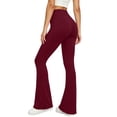 thumbnail image 4 of Yoga Pants with Pockets for Women High Waisted Tummy Control Stretchy Flare Leggings Breathable Bootcut Workout Pants, 4 of 6