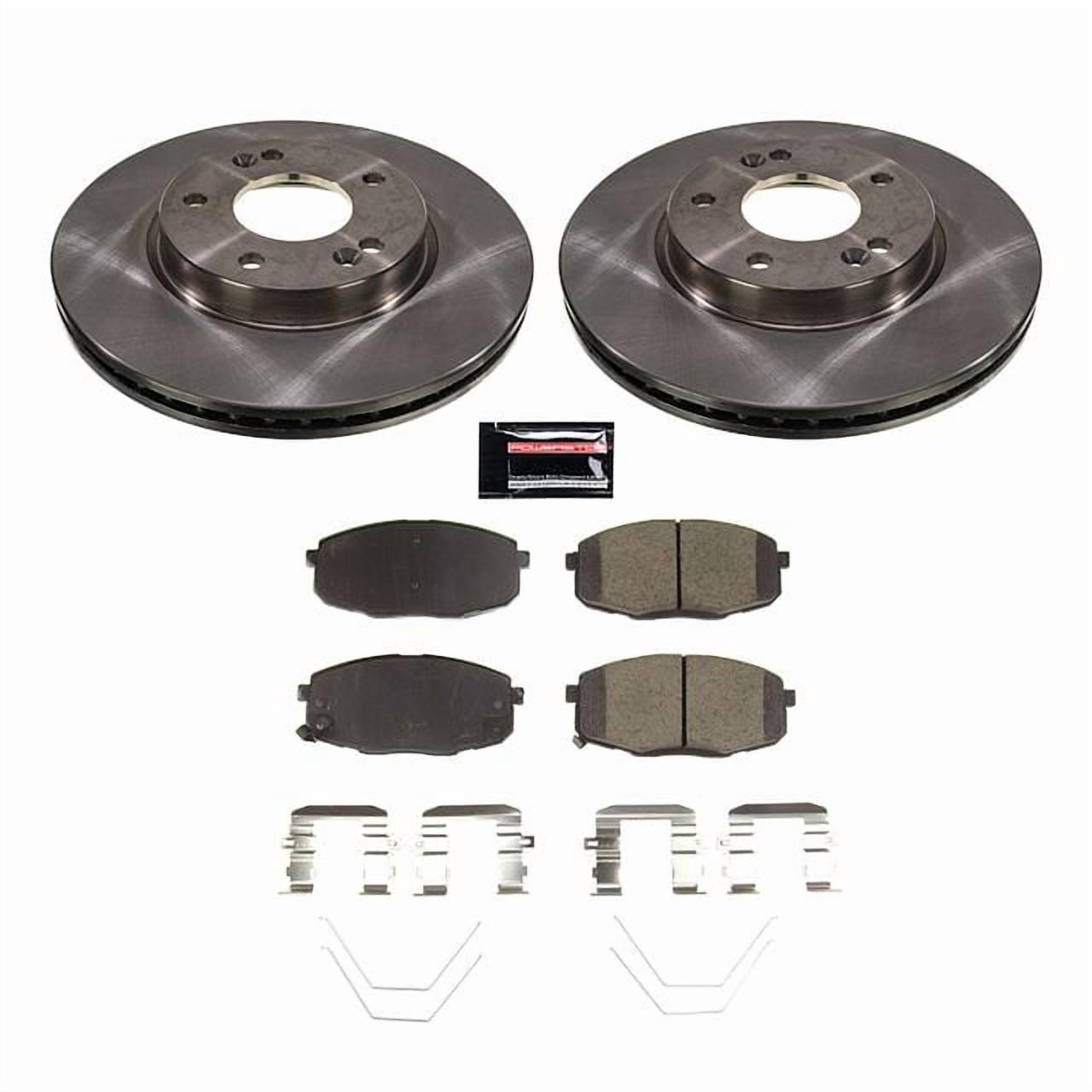 PowerStop Front Stock Replacement Brake Pad and Rotor Kit Fits: KIA Select Models KOE8749