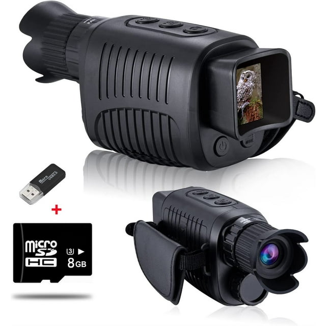 Single eye night vision instrument 1080p high-definition infrared night vision glasses camping binoculars day and night dual use