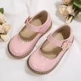 thumbnail image 5 of Rexoro Girls Mary Janes Dress Shoes Faux Patent Leather Hook Loop Toddler Flats for Wedding Party, 5 of 7