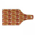 thumbnail image 1 of Orange Cutting Board, Big Flourishing Bohemian Poppies on the Antique Background Graphic Design, Tempered Glass Cutting and Serving Board, Wine Bottle Shape, Burnt Orange White, by Ambesonne, 1 of 1