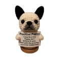 thumbnail image 1 of Emotional Knitted Flowers, Crochet Doll With Encouraging Card Funny Handmade Support Plush Toy Desktop Decor Graduation Gift For Family Friends, 1 of 5