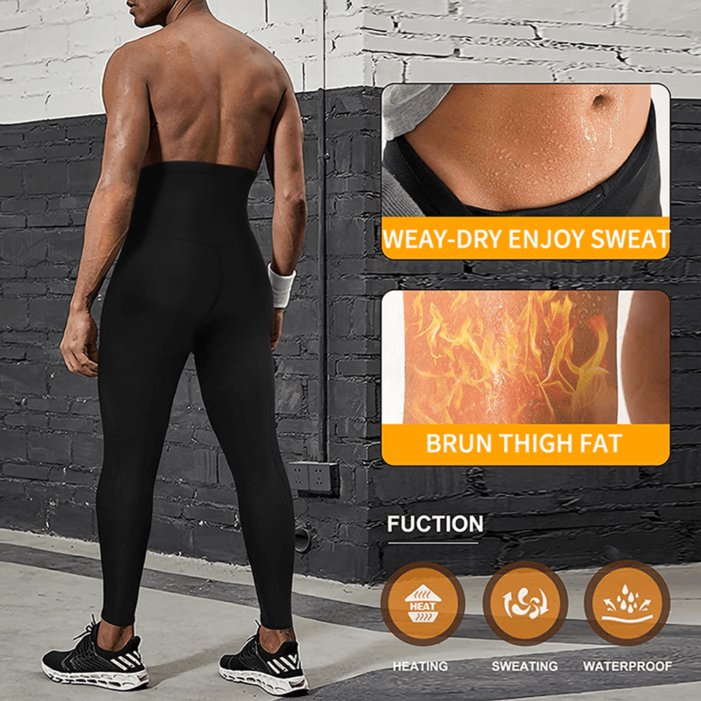 Men Sauna Sweat Slimming Pants High Waist Workout Shapewear Thermo Gym Leggings Waist Trainer Corset S M Walmart