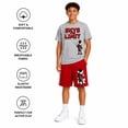 thumbnail image 5 of Quad Seven Boys Short Set Printed Graphic Short Sleeve Shirt & French Terry Matching Shorts 2 Piece, 5 of 7