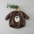 thumbnail image 2 of Sngxgn Baby Boy Cotton Bodysuit Long Sleeve Jumpsuit Outfits Clothes(Coffee,90), 2 of 3