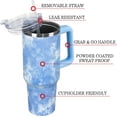 thumbnail image 2 of 40 oz Tumbler with Handle and Straw Lid | Vacuum Insulated Leak Proof Tumbler | Stainless Steel Water Bottle Cup Gifts for Dads Moms Women Men Him Her | Green Marble, 2 of 6