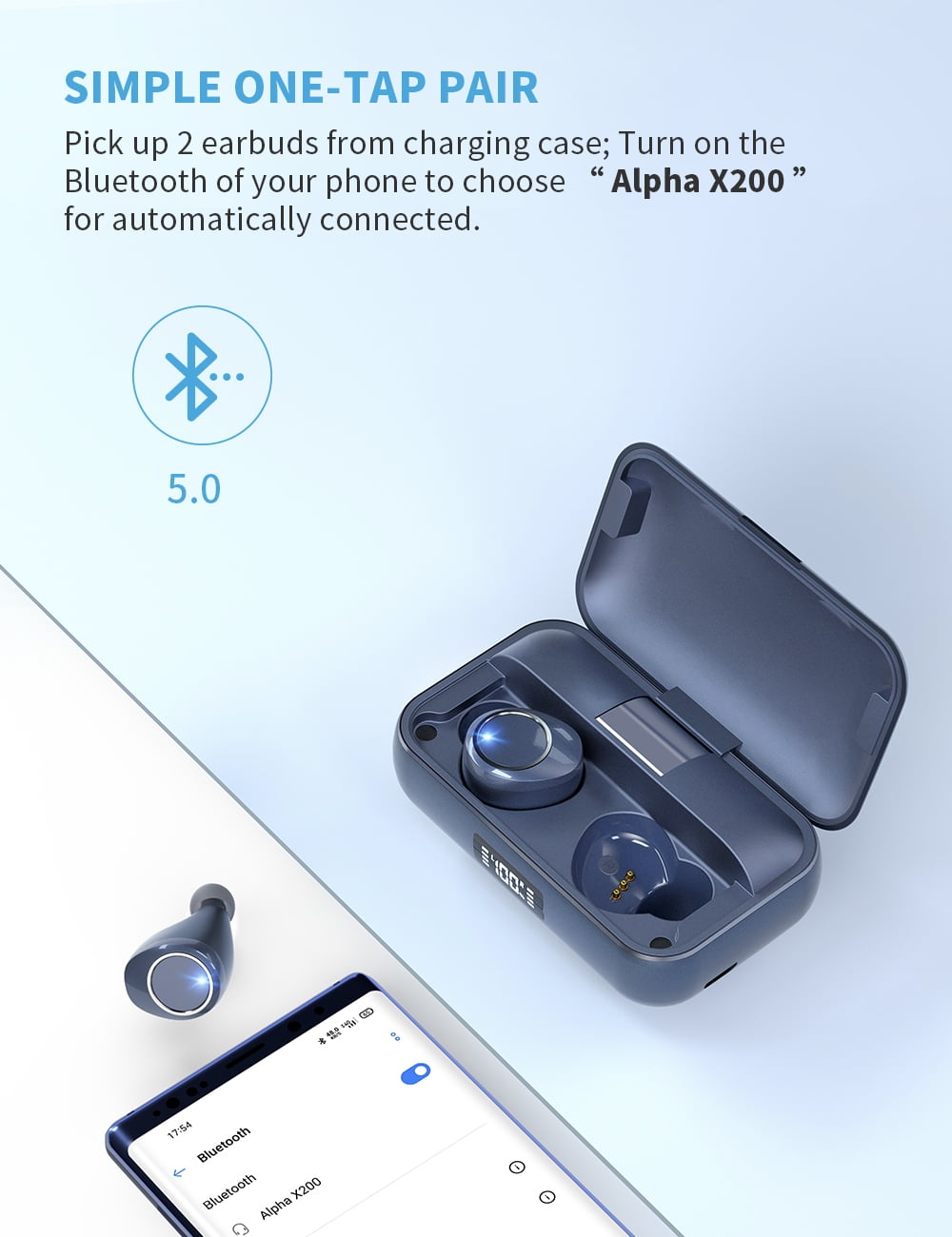 VANKYO X200 True Wireless Earbuds, Bluetooth Earbuds InEar, 52 OFF