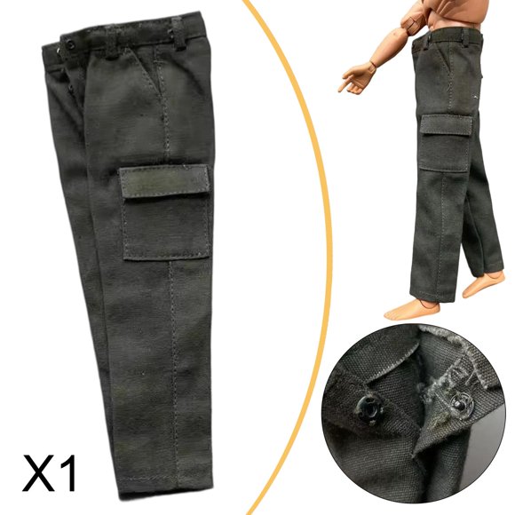 Pantalones En Miniatura Para Figuras Masculinas De 30 Cm (12 Pulgadas), Escala 1:6.