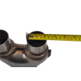thumbnail image 2 of FGJQEFG T409 Stainless Steel Exhaust Stamped Y Pipe 3'' Inch ID Single to 2'' Inch ID Dual Stamped Exhaust Adapter Connector, 2 of 6