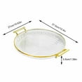 thumbnail image 3 of Lcxifdre Food Serving Tray with Handles, Round Plastic Serving Tray Display for Cocktails, Household Kitchen Desktop Cup Storage Tray for Dinner Fruit Snacks, 3 of 6