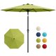 thumbnail image 1 of QinaQin Sombrilla para patio de 10 pies, paraguas de mesa para exterior con manivela suave, inclinación con botón y 8 varillas resistentes, protección UV e impermeable para jardín o terraza, 1 of 7