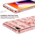 thumbnail image 5 of iPhone 8 Plus Case,iPhone 7 Plus Case Phone Case Girls Women Kickstand, Cute Bling Diamond Rhinestone Bumper Ring Stand Protective Pink iPhone 8 Plus/ 7 Plus - Rose Gold Stripe, 5 of 6