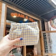 thumbnail image 4 of Bolsa de cosméticos a cuadros, monedero portátil de algodón para suministros de viaje (púrpura) Ehuebsd Cuidado Belleza, 4 of 8