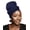 dark blue, variant on VZQIPre-Tied African Head Wrap - Soft, Breathable Turban Headwrap Scarf for Women, Fashionable Head Wrap Turbans for Daily, Work, and Special Occasions, Comfortable Hair Wraps