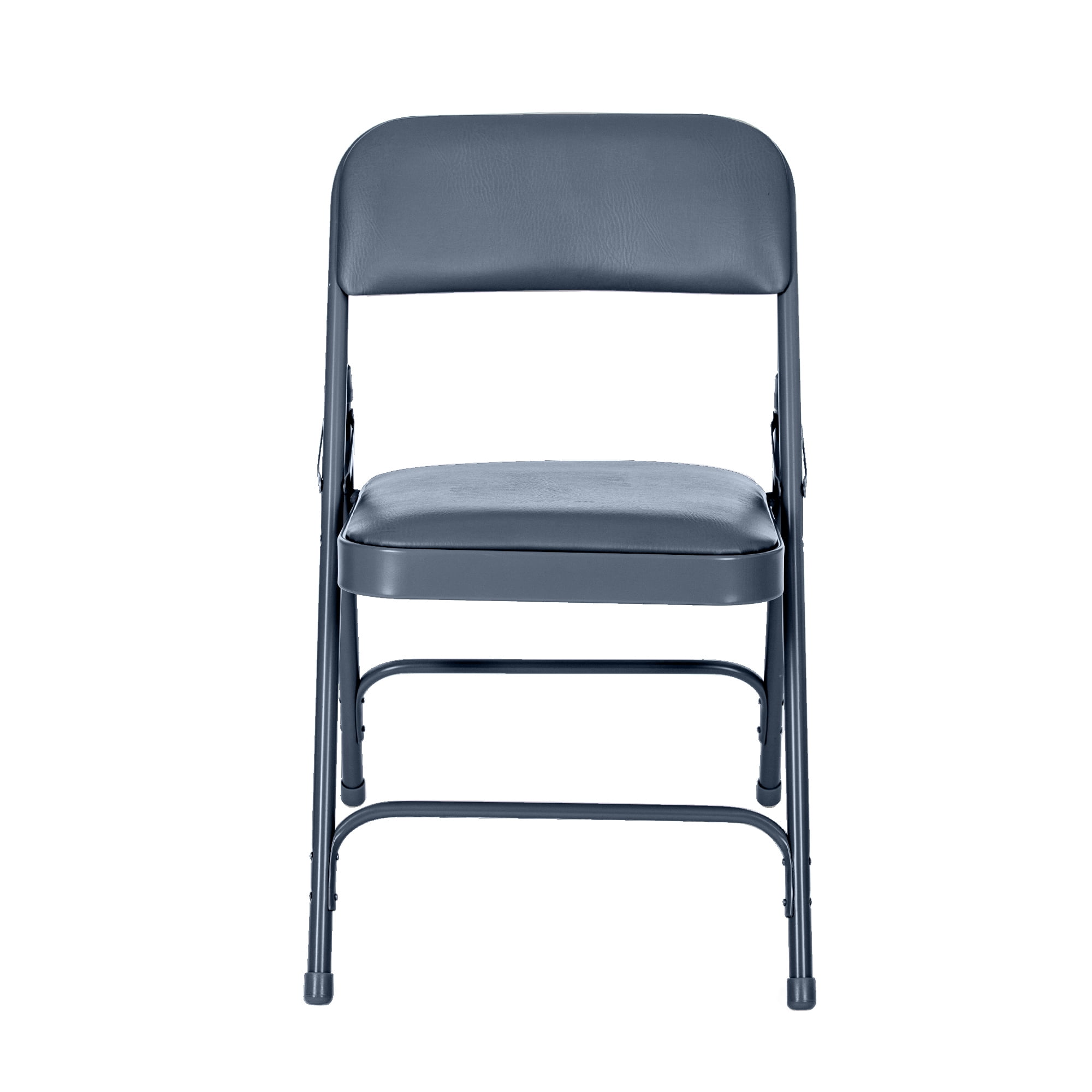 Hampden Furnishings Bernadine Collection Vinyl Folding Chair, Midnight Blue, Pack of 4