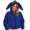 Blue, variant on Bunny Ear Hood Cropped Jacket For Women, Full Zip-Up Long Sleeve Crop Hoodies, Teen Fall Fleece Casual Cute Fashion Coat S-XXL
