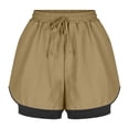 thumbnail image 7 of Mnuaqn Women Running Shorts Flowy Pleated Athletic Shorts Summer High Waisted Tennis Sporty Workout Gym Shorts (Khaki, XXL), 7 of 7