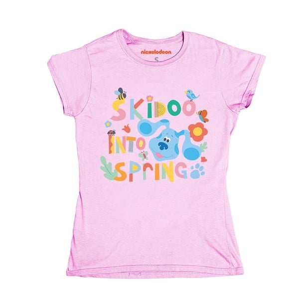 Playera Fan Army Blue´s Clues Talla 6 Manga Corta con Estampado Busy Skidoo into Spring Rosa