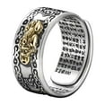 thumbnail image 3 of Anillos abiertos Feng Shui chino vintage Pixiu joyería redimensionable genial suerte gótico hombre un, 3 of 9