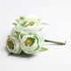 thumbnail image 4 of Rose Buds Flor Artificial Nupcial Ramo Hecho en hogar Decoración De Bricolaje Verde pálido Soledad Flores artificiales de la seda de Rose, 4 of 8